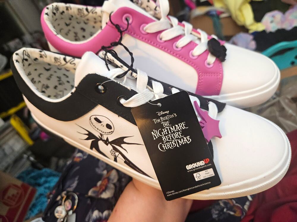 Disney Nightmare Before Christmas Jack Sally Ground Up Sneakers Women 11 NWT
